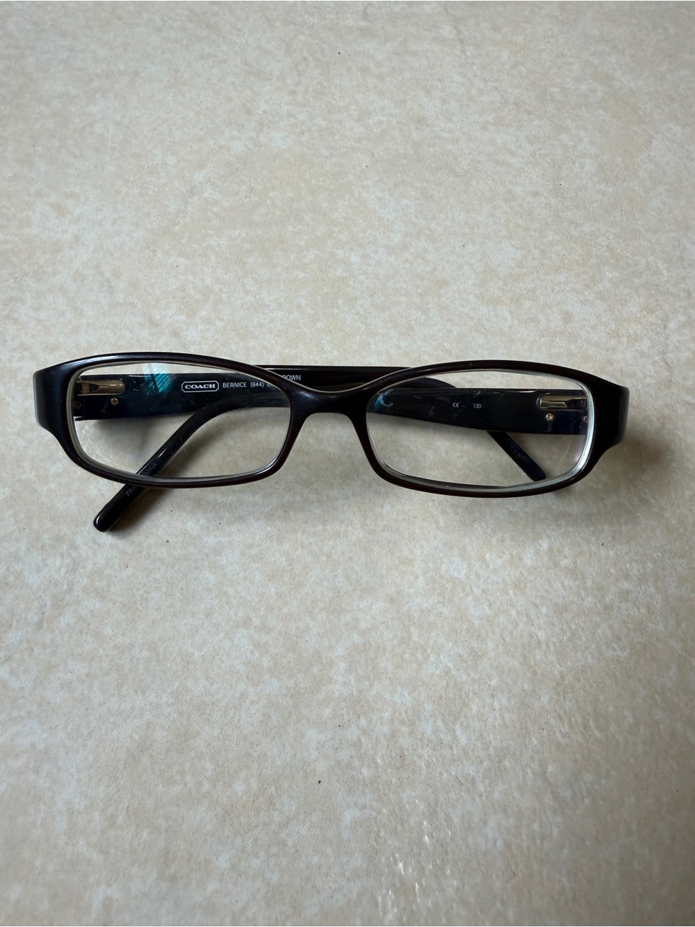 Coach BERNICE (844) BROWN Plastic Full Rim Eyeglasses Frame